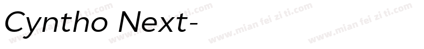 Cyntho Next字体转换